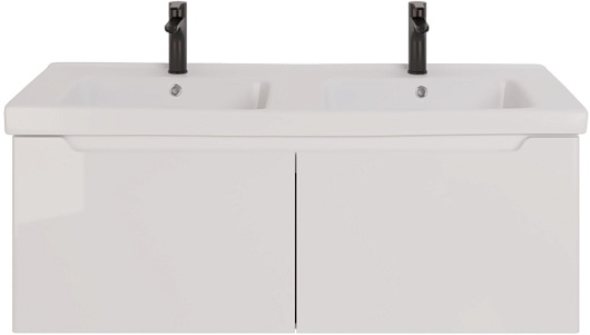 Dreja Тумба с раковиной W 125 подвесная белая – картинка-3